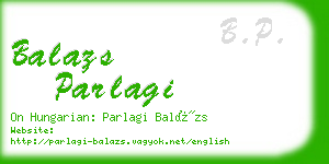 balazs parlagi business card